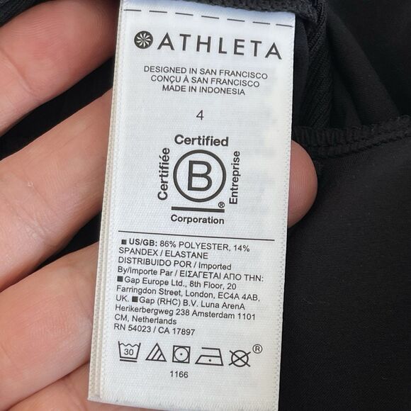 ATHLETA Brooklyn Mid Rise Ankle Pants Black Pull-On Trousers Size 4 - Picture 16 of 16